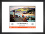 New Lockdown Travel Poster - Cornwall art print small black Art Print - Science Museum Shop