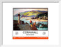 New Lockdown Travel Poster - Cornwall art print small white Art Print - Science Museum Shop