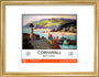 New Lockdown Travel Poster - Cornwall art print small gold Art Print - Science Museum Shop
