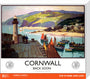 New Lockdown Travel Poster - Cornwall stretched canvas medium none Art Print - Science Museum Shop