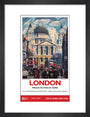 New Lockdown Travel Poster - London 1 art print small black Art Print - Science Museum Shop