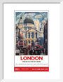 New Lockdown Travel Poster - London 1 art print small white Art Print - Science Museum Shop
