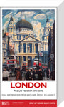 New Lockdown Travel Poster - London 1 stretched canvas small none Art Print - Science Museum Shop