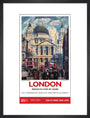 New Lockdown Travel Poster - London 1 art print medium black Art Print - Science Museum Shop