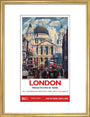 New Lockdown Travel Poster - London 1 art print medium gold Art Print - Science Museum Shop