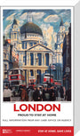 New Lockdown Travel Poster - London 1 stretched canvas medium none Art Print - Science Museum Shop