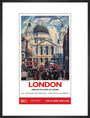 New Lockdown Travel Poster - London 1 art print large black Art Print - Science Museum Shop