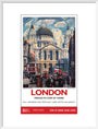 New Lockdown Travel Poster - London 1 art print large white Art Print - Science Museum Shop