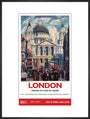 New Lockdown Travel Poster - London 1 art print extra large black Art Print - Science Museum Shop