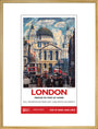 New Lockdown Travel Poster - London 1 art print extra large gold Art Print - Science Museum Shop
