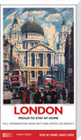 New Lockdown Travel Poster - London 1 stretched canvas large none Art Print - Science Museum Shop