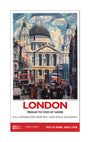 New Lockdown Travel Poster - London 1 unstretched canvas large none Art Print - Science Museum Shop