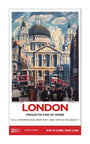 New Lockdown Travel Poster - London 1 unstretched canvas extra large none Art Print - Science Museum Shop