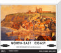 New Lockdown Travel Poster - North-East Coast stretched canvas small none Art Print - Science Museum Shop