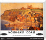 New Lockdown Travel Poster - North-East Coast stretched canvas medium none Art Print - Science Museum Shop