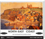 New Lockdown Travel Poster - North-East Coast stretched canvas large none Art Print - Science Museum Shop