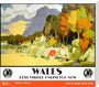 New Lockdown Travel Poster - Wales stretched canvas large none Art Print - Science Museum Shop