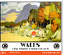 New Lockdown Travel Poster - Wales stretched canvas extra large none Art Print - Science Museum Shop