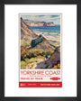 New Lockdown Travel Poster - Yorkshire Coast art print extra small black Art Print - Science Museum Shop