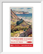 New Lockdown Travel Poster - Yorkshire Coast art print extra small white Art Print - Science Museum Shop