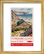New Lockdown Travel Poster - Yorkshire Coast art print extra small gold Art Print - Science Museum Shop