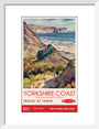 New Lockdown Travel Poster - Yorkshire Coast art print small white Art Print - Science Museum Shop