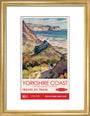 New Lockdown Travel Poster - Yorkshire Coast art print small gold Art Print - Science Museum Shop