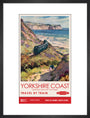 New Lockdown Travel Poster - Yorkshire Coast art print medium black Art Print - Science Museum Shop