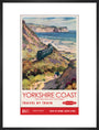 New Lockdown Travel Poster - Yorkshire Coast art print large black Art Print - Science Museum Shop