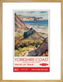 New Lockdown Travel Poster - Yorkshire Coast art print large gold Art Print - Science Museum Shop