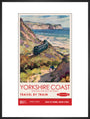 New Lockdown Travel Poster - Yorkshire Coast art print extra large black Art Print - Science Museum Shop