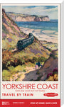 New Lockdown Travel Poster - Yorkshire Coast stretched canvas large none Art Print - Science Museum Shop