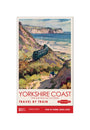 New Lockdown Travel Poster - Yorkshire Coast unstretched canvas small none Art Print - Science Museum Shop