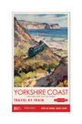 New Lockdown Travel Poster - Yorkshire Coast unstretched canvas medium none Art Print - Science Museum Shop