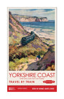 New Lockdown Travel Poster - Yorkshire Coast unstretched canvas large none Art Print - Science Museum Shop