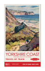 New Lockdown Travel Poster - Yorkshire Coast unstretched canvas extra large none Art Print - Science Museum Shop