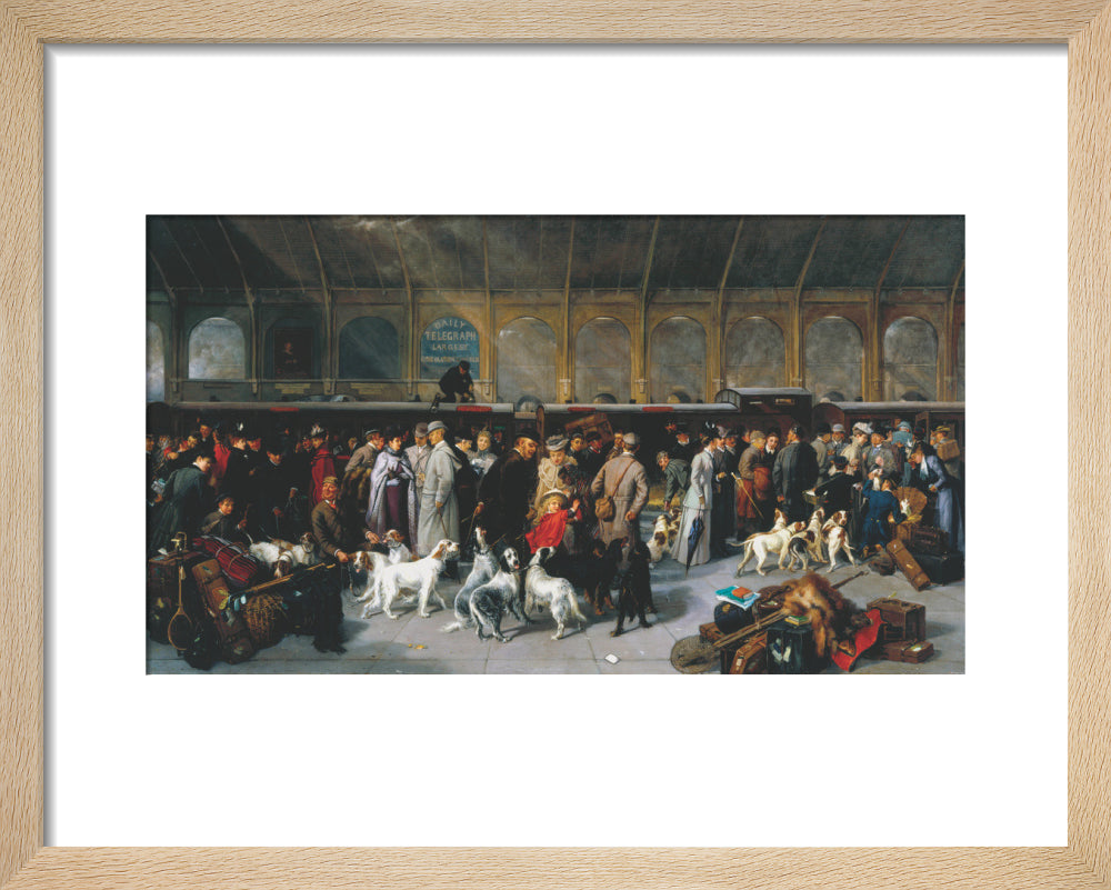 'Going North, King's Cross Station', London, 1893. art print extra small natural Art Print - Science Museum Shop