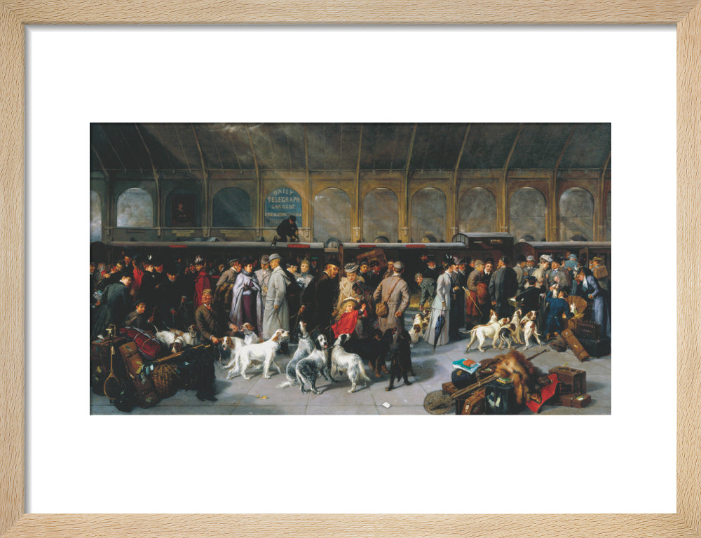 'Going North, King's Cross Station', London, 1893. art print small natural Art Print - Science Museum Shop