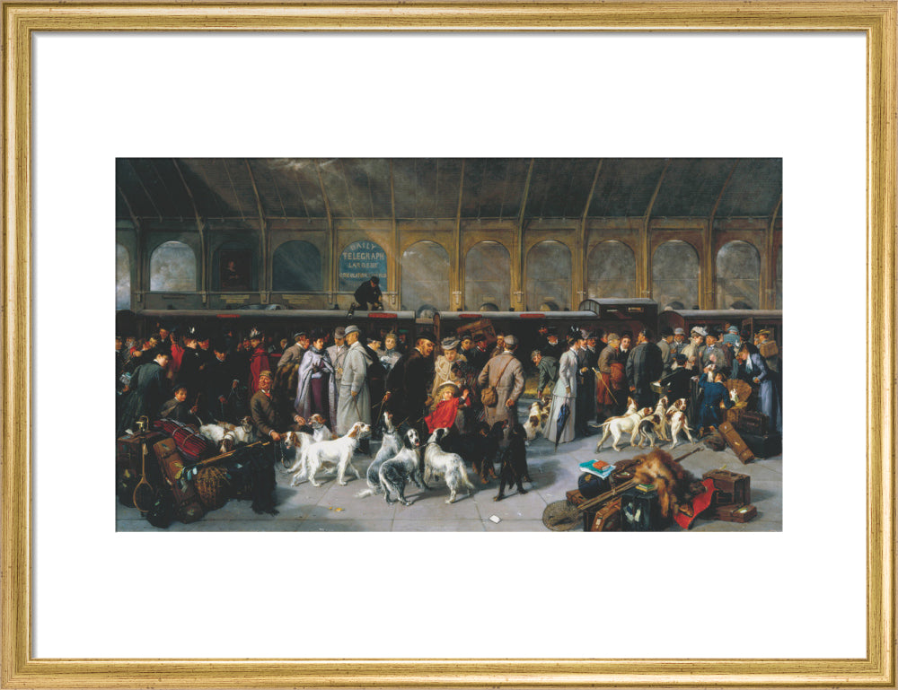 'Going North, King's Cross Station', London, 1893. art print medium gold Art Print - Science Museum Shop