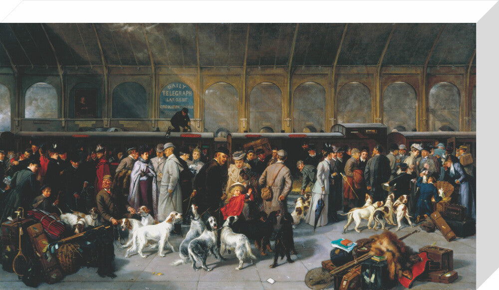 'Going North, King's Cross Station', London, 1893. stretched canvas medium none Art Print - Science Museum Shop