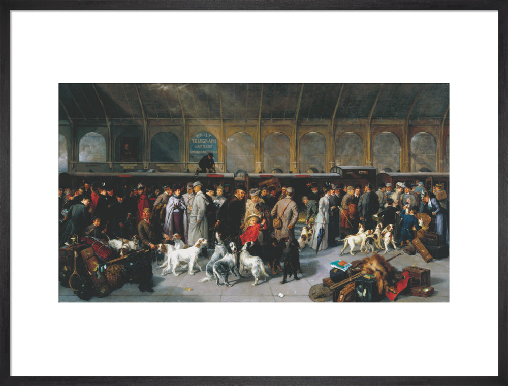 'Going North, King's Cross Station', London, 1893. art print large black Art Print - Science Museum Shop