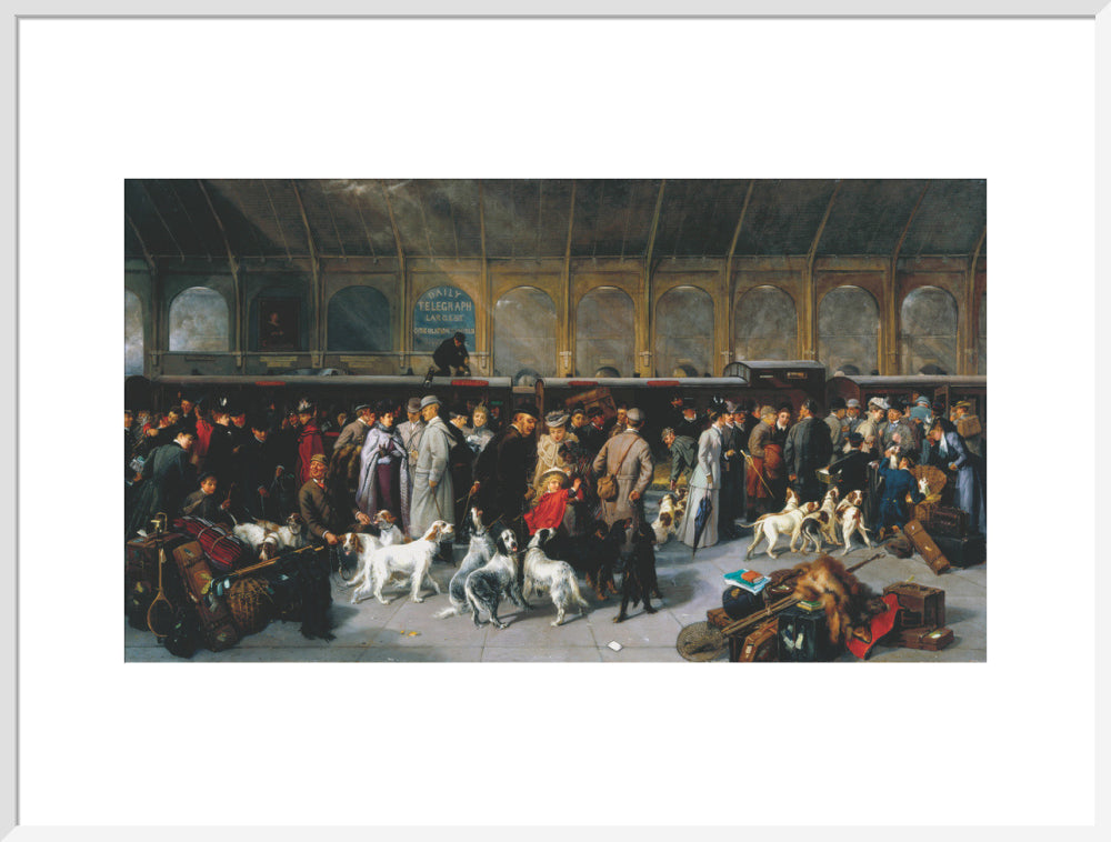 'Going North, King's Cross Station', London, 1893. art print extra large white Art Print - Science Museum Shop