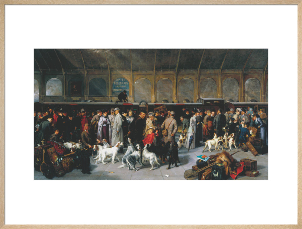 'Going North, King's Cross Station', London, 1893. art print extra large natural Art Print - Science Museum Shop