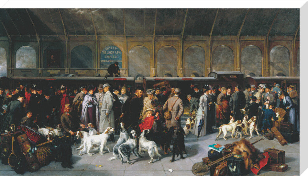 'Going North, King's Cross Station', London, 1893. stretched canvas extra large none Art Print - Science Museum Shop