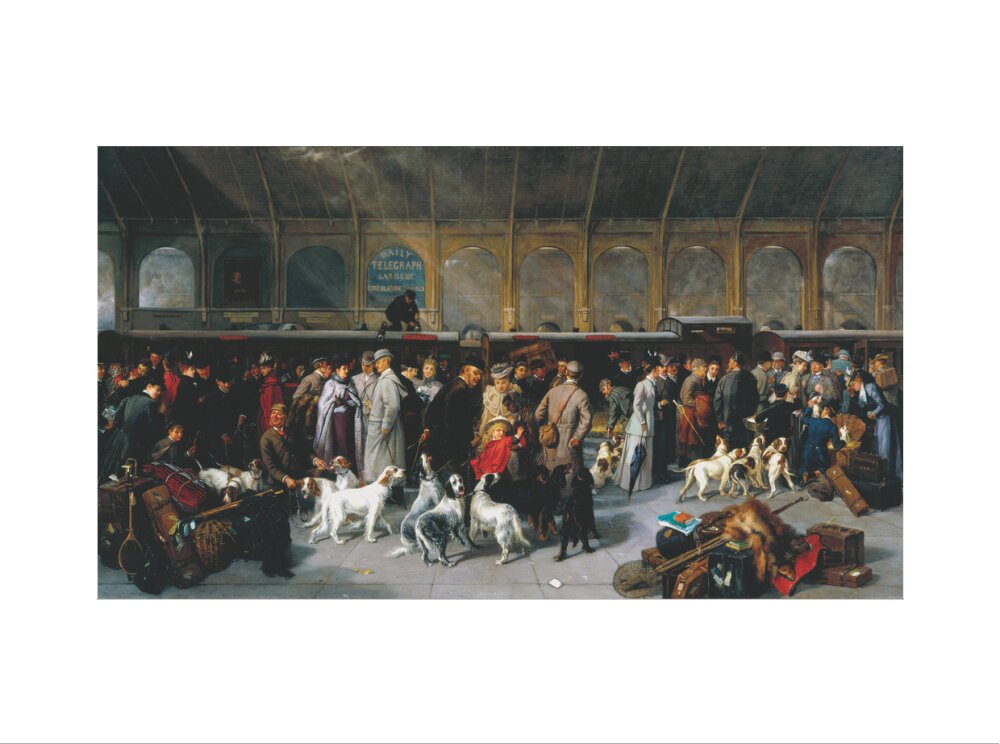 'Going North, King's Cross Station', London, 1893. art print extra large none Art Print - Science Museum Shop