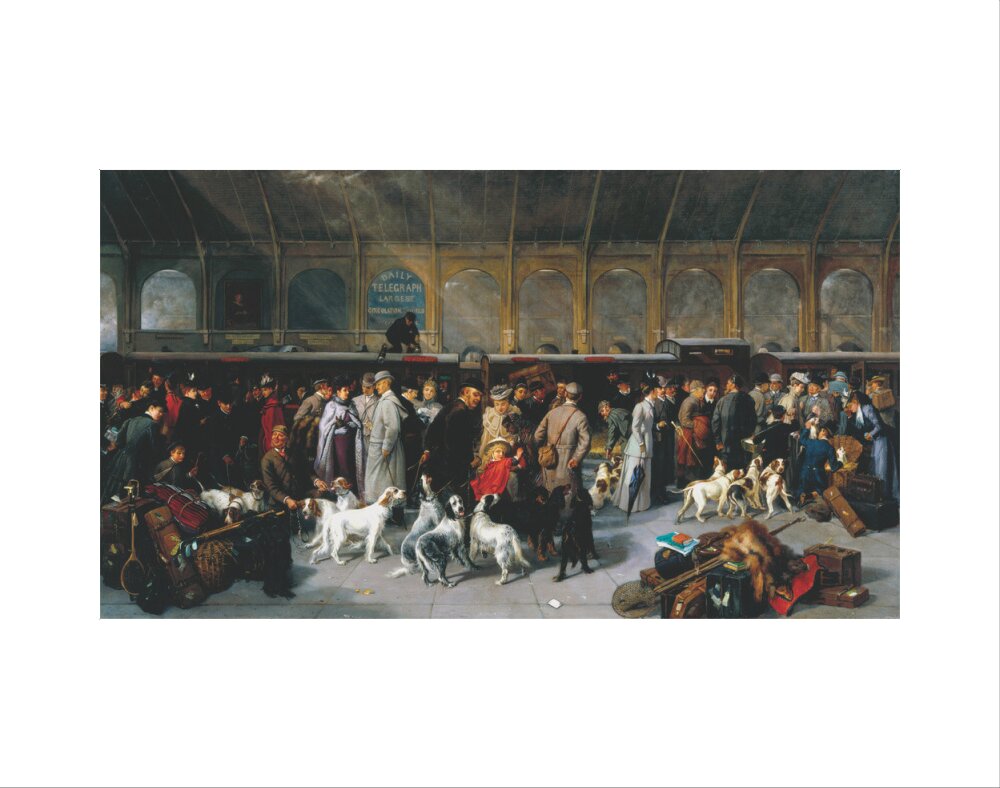 'Going North, King's Cross Station', London, 1893. art print extra small none Art Print - Science Museum Shop