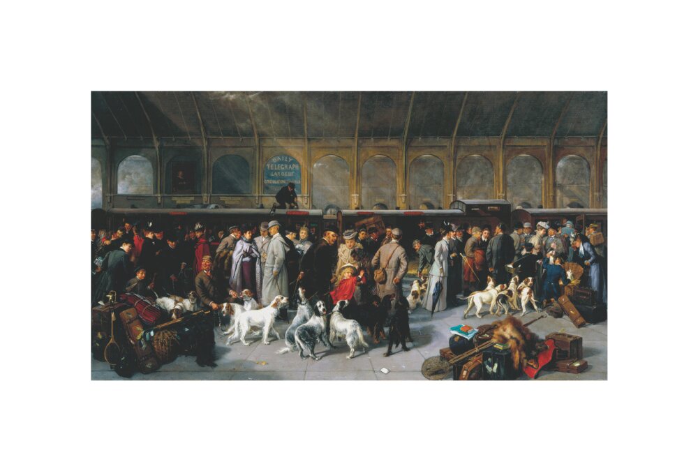 'Going North, King's Cross Station', London, 1893. unstretched canvas small none Art Print - Science Museum Shop