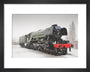 Flying Scotsman locomotive in the snow, 2016. art print extra small black Art Print - Science Museum Shop