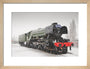 Flying Scotsman locomotive in the snow, 2016. art print small natural Art Print - Science Museum Shop
