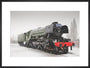 Flying Scotsman locomotive in the snow, 2016. art print large black Art Print - Science Museum Shop